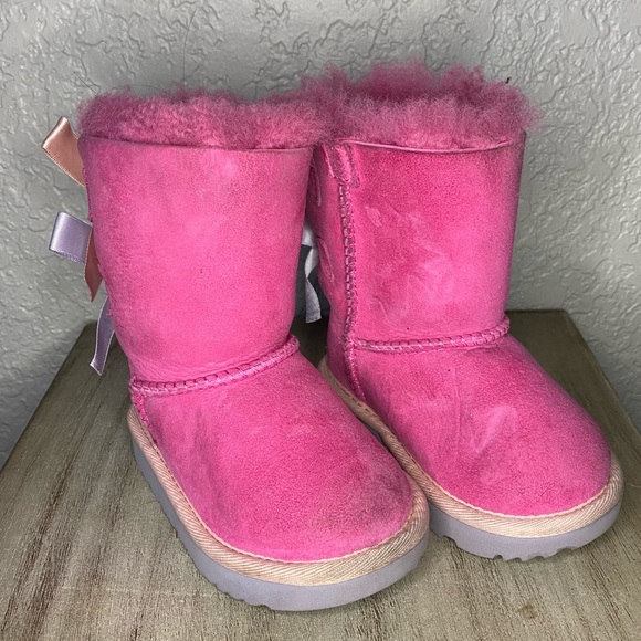 UGG Other - Ugg Pink Bailey Bow Fur Boots